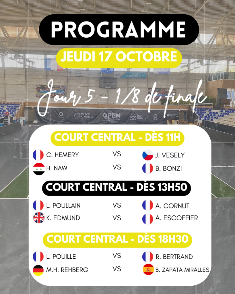 Programme jeudi