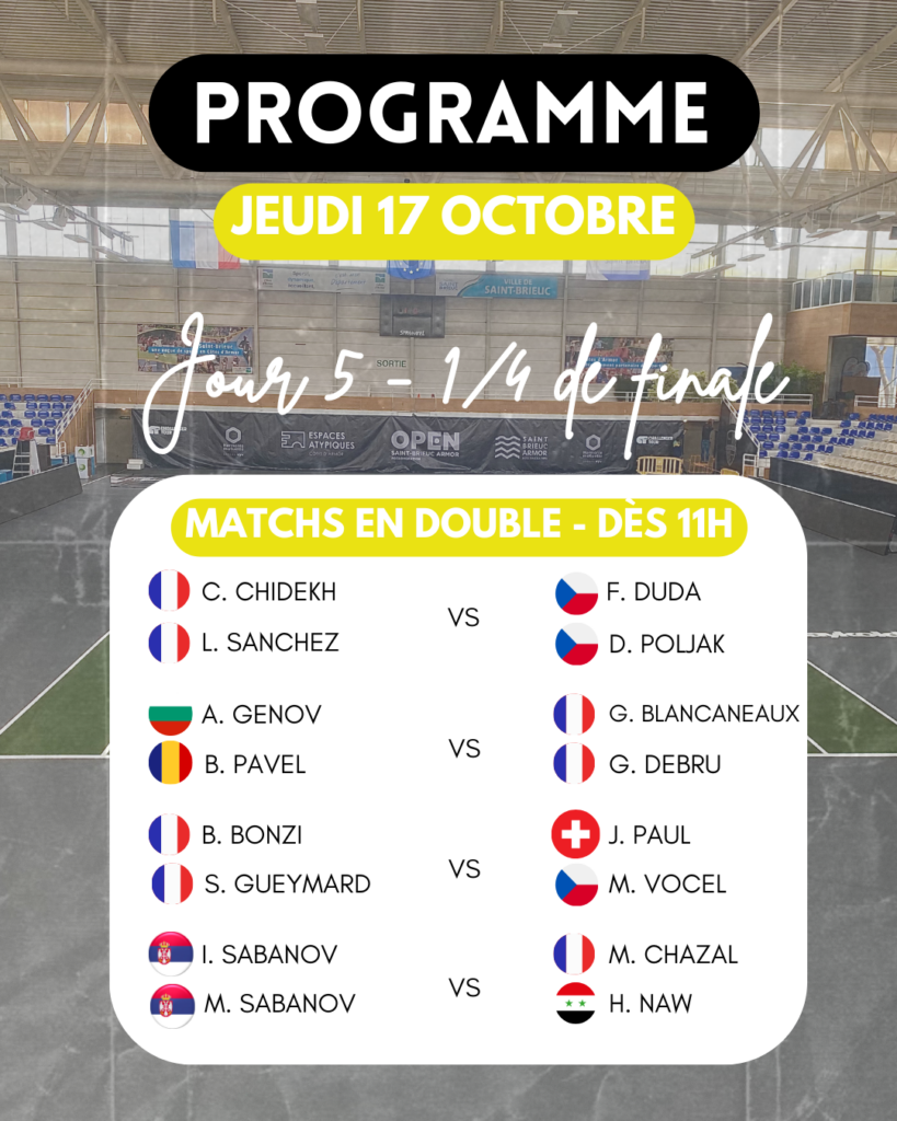 Programme jeudi